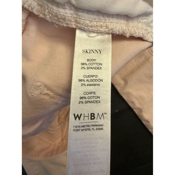 White House Black Market Skinny Cargo Pants- Baby Pink - Sz 4 - Picture 9 of 9